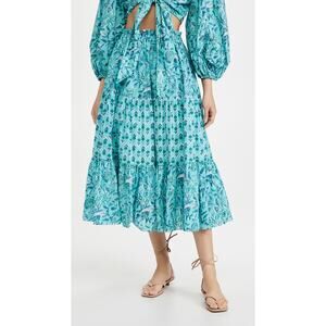Charina Sarte 'Alexa' Blue Midi Skirt Size S